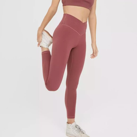 Aerie Real Me Cross Over High Waisted Leggings